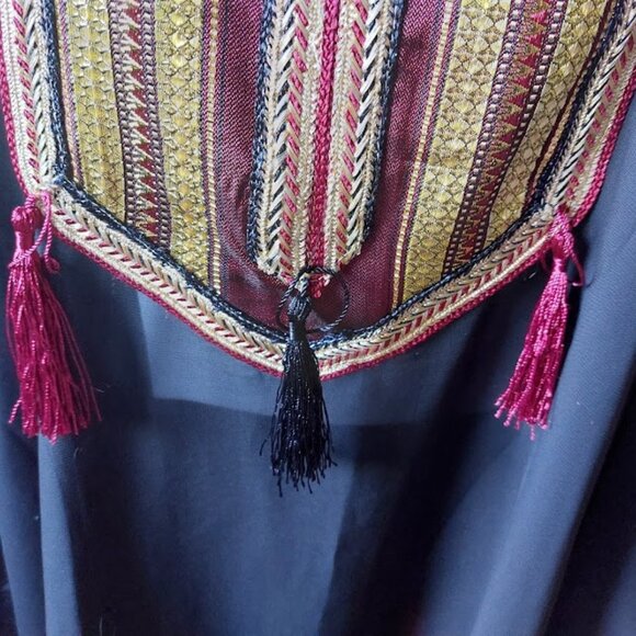 Black Caftan Style Blouse Fits 1X NEW NWT - Picture 3 of 8